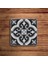 Gri Tile Desen Doğal Taş Traverten Bardak Altlığı 4 Lü Set 2