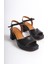 Mubiano Hakiki Deri Collection Kadın Topuklu Sandalet Siyah -MCBRG5517-S 2