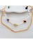 Beyaz Seramik Boncuk & Doğal Taş Çakra & Zincir Ikili Choker Kadın Kolye 2