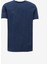 Lacivert Erkek Bisiklet Yaka Relaxed Baskılı T-Shirt C4SM-TST4707 2