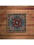 Etnik Kilim Desen Tile, Çini Desen Doğal Taş Traverten Bardak Altlığı 4 Lü Set 2