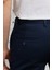 Erkek Lacivert Slim Fit Dar Kesim Yan Cepli Pamuklu Esnek Armürlü Pantolon 5