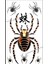 Örümcek Desenli Renkli Yapıştırma Sticker Geçici Dövme 1
