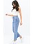 Kadın Yüksek Bel Mavi Mom Jean 4416-25 DPL-725 2