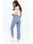 Kadın Yüksek Bel Mavi Mom Jean 4416-25 DPL-725 3