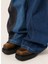 Jeans Yüksek Bel Lastikli Paça Standart Indigo Kadın Denim Pantolon 241K1J0301 2