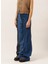 Jeans Yüksek Bel Lastikli Paça Standart Indigo Kadın Denim Pantolon 241K1J0301 4