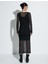 Transparan Elbise Slim Fit Uzun Kolu 4