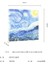 T Tarzı 50 Sheetsset Van Gogh Monet Yağlıboya Serisi Bloknot Ins Tarzı Yıldızlı Gece, Ayçiçeği Yapışkan Notlar Kırtasiye Malzemeleri (Yurt Dışından) 4