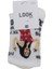 Look Socks Dilber Evin Barkın Yokmu Karakter Desenli Beyaz Kolej Çorap 3 Çift 5