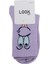 Look Socks Şaşkın Face Karakter Desenli Mor Kolej Çorap 3 Çift 3