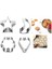 Çiçek Yıldız Ay Kalp Kalıp 4 Lü Set 1