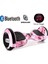 Elektrikli Kaykay Hoverboard Bluetooth Hoparlörlü 6.5 Inch Akıllı Dengeli - Pembe Kamuflaj Grafiti Desenli 1