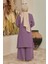Zincirli Tunik Pantolon Takım - Leylak 4