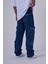 Erkek Cep Detaylı Baggy Jean Pantolon Blue 3