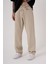 Baggy Relaxed Jean Efektli Pantolon Beıge 3