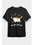 Diyet Yapan Kedi Siyah Unisex Tişört T-Shirt 1