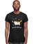 Diyet Yapan Kedi Siyah Unisex Tişört T-Shirt 3