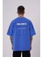 Erkek Be Bold Be You Yıkmalı Oversize Açık Mavi Spotted Tişört 1