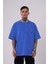 Erkek Be Bold Be You Yıkmalı Oversize Açık Mavi Spotted Tişört 2
