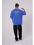 Erkek Be Bold Be You Yıkmalı Oversize Açık Mavi Spotted Tişört 4
