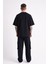 Erkek Dama Patch Oversize Siyah Tişört 4