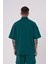 Erkek Be Yourself Polo Yaka Oversize Petrol Yeşili Tişört 2