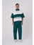 Erkek Be Yourself Polo Yaka Oversize Petrol Yeşili Tişört 3