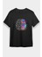 Beynin Sağ ve Sol Lobları Siyah Unisex Tişört T-Shirt 1
