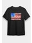 Abd Usa Amerika Siyah Unisex Tişört T-Shirt 1