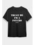 Psikolog Siyah Unisex Tişört T-Shirt 1