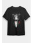 Mafya Babası Caesar Maymun Siyah Unisex Tişört T-Shirt 1
