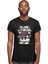 Buta Desenli Fil Siyah Unisex Tişört T-Shirt 3