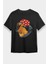 Şapkalı Rottweiler Siyah Unisex Tişört T-Shirt 1