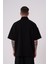 Erkek Be Yourself Polo Yaka Oversize Siyah Tişört 2