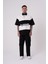 Erkek Be Yourself Polo Yaka Oversize Siyah Tişört 3