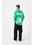 Erkek Dream Rob Baskılı Oversize Açık Yeşil Tişört 4