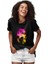 Renkli Kurt Siyah Unisex Tişört T-Shirt 2