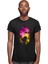 Renkli Kurt Siyah Unisex Tişört T-Shirt 3