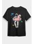 Pelikan Can Simidi ve Astronot Siyah Unisex Tişört T-Shirt 1