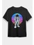 Retro Astronot Siyah Unisex Tişört T-Shirt 1
