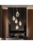 A+ Luxury Modern Kristalize Cam Sarkıt Beşli LED Avize Gold Sarı 3