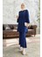 Rina Tunik Pantolon Takım - Indigo 2