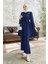 Rina Tunik Pantolon Takım - Indigo 3