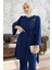 Rina Tunik Pantolon Takım - Indigo 4