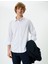 Slim Fit Gömlek Yarım Italyan Yaka Düğmeli Uzun Kollu 1