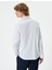 Slim Fit Gömlek Yarım Italyan Yaka Düğmeli Uzun Kollu 4