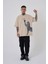 Erkek Leopard Baskılı Oversize Açık Bej Tişört 3
