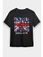 Büyük Britanya Ingiltere Siyah Unisex Tişört T-Shirt 1