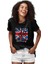 Büyük Britanya Ingiltere Siyah Unisex Tişört T-Shirt 2